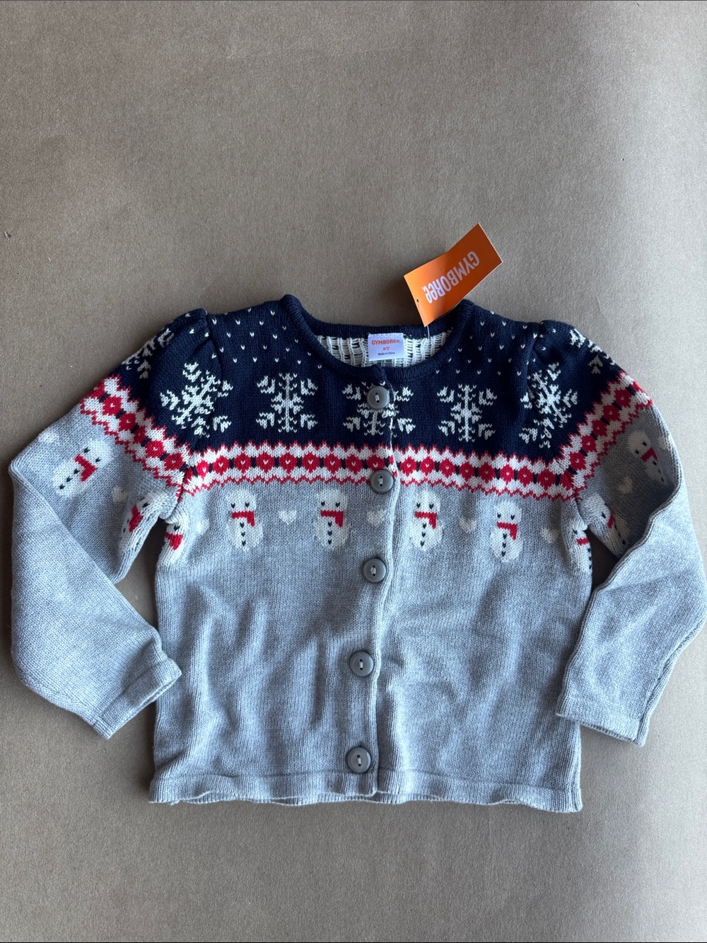 Girl 2T NWT Gymboree Snowman Cardigan Sweater Christmas